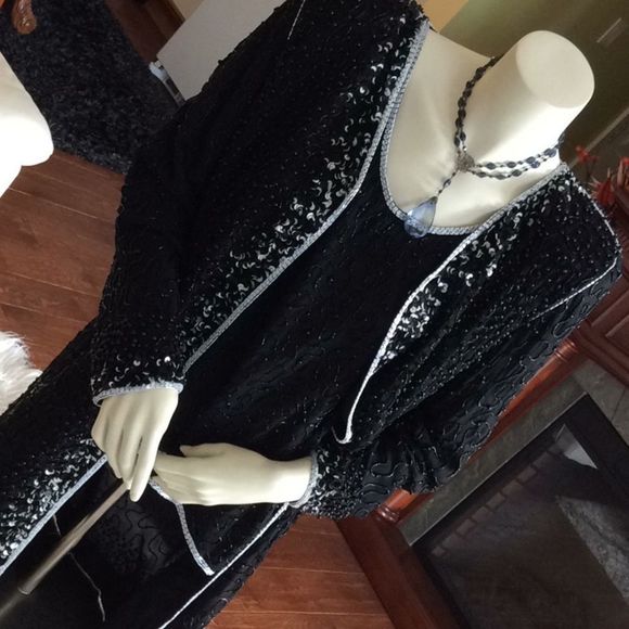 100% silk 💞BIDS & SEQUINS 💞PATRA 💞Jacket set - Picture 2 of 16
